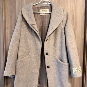 Wilfred Light Gray Cocoon Wool Blend Women’s Coat